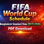FIFA World Cup Schedule Bangladesh Standard Time (BST) 2026 PDF Download